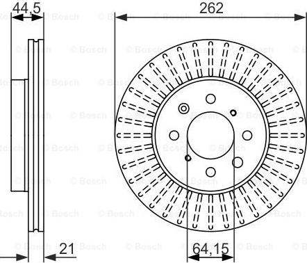 BOSCH 0 986 479 838 - Bremžu diski ps1.lv