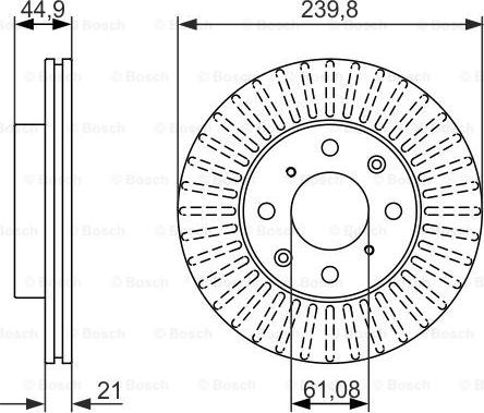 BOSCH 0 986 479 832 - Bremžu diski ps1.lv