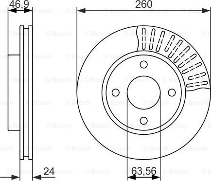 BOSCH 0 986 479 837 - Bremžu diski ps1.lv