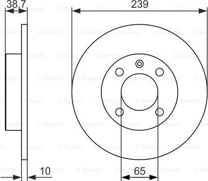 BOSCH 0 986 479 824 - Bremžu diski ps1.lv