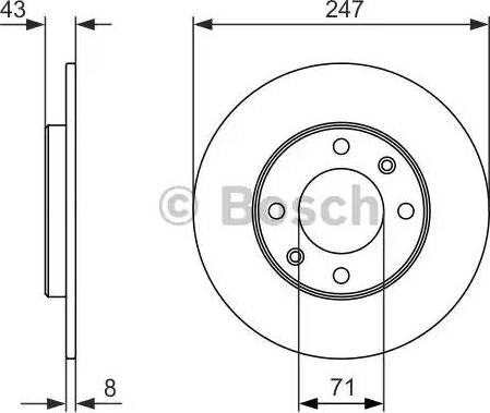 BOSCH 0 986 479 870 - Bremžu diski ps1.lv