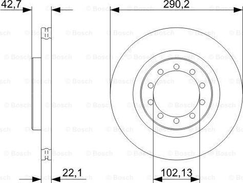 BOSCH 0 986 479 343 - Bremžu diski ps1.lv