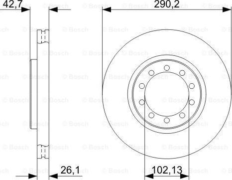 BOSCH 0 986 479 342 - Bremžu diski ps1.lv