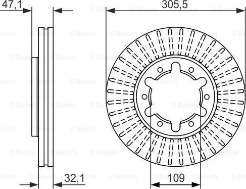 BOSCH 0 986 479 359 - Bremžu diski ps1.lv