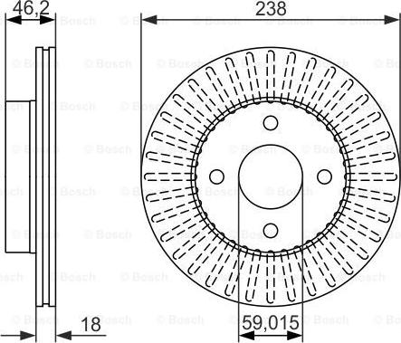 BOSCH 0 986 479 354 - Bremžu diski ps1.lv