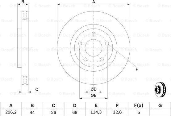 BOSCH 0 986 479 358 - Bremžu diski ps1.lv