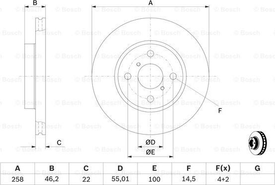 BOSCH 0 986 479 363 - Bremžu diski ps1.lv