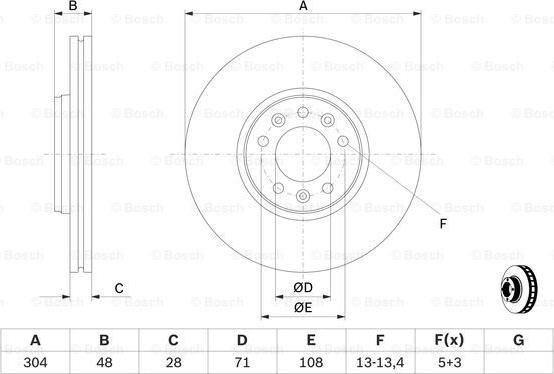 BOSCH 0 986 479 C53 - Bremžu diski ps1.lv