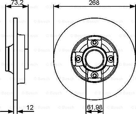 BOSCH 0 986 479 383 - Bremžu diski ps1.lv