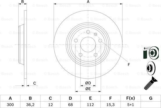 BOSCH 0 986 479 382 - Bremžu diski ps1.lv