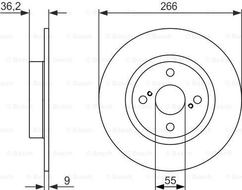 BOSCH 0 986 479 335 - Bremžu diski ps1.lv