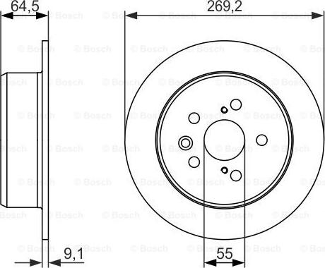 BOSCH 0 986 479 336 - Bremžu diski ps1.lv