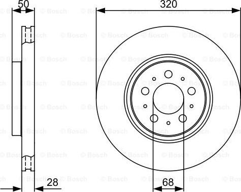 BOSCH 0 986 479 321 - Bremžu diski ps1.lv