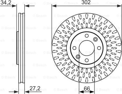 BOSCH 0 986 479 376 - Bremžu diski ps1.lv