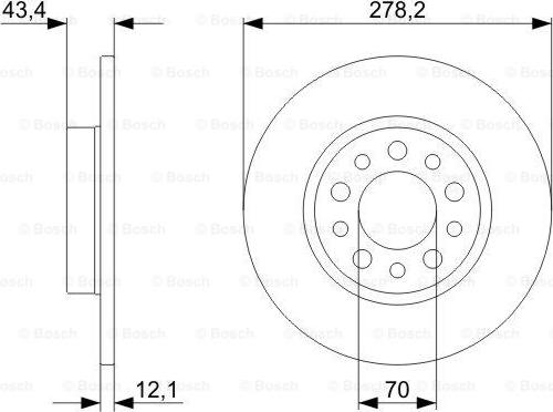 BOSCH 0 986 479 378 - Bremžu diski ps1.lv