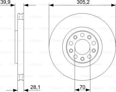 BOSCH 0 986 479 291 - Bremžu diski ps1.lv