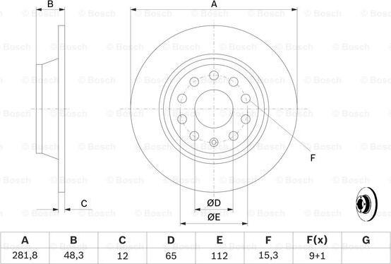 BOSCH 0 986 479 B93 - Bremžu diski ps1.lv