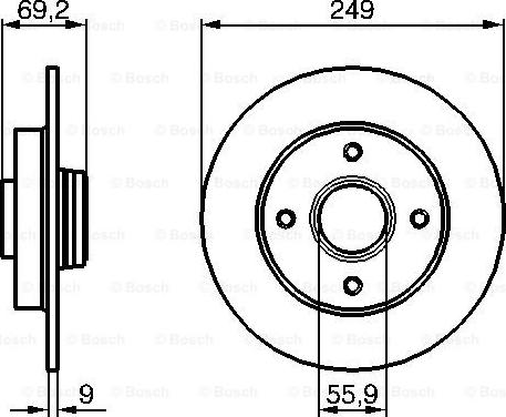 BOSCH 0 986 479 255 - Bremžu diski ps1.lv