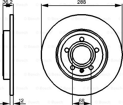 BOSCH 0 986 479 252 - Bremžu diski ps1.lv