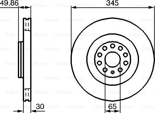 BOSCH 0 986 479 204 - Bremžu diski ps1.lv