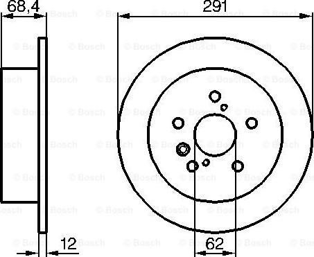 BOSCH 0 986 479 200 - Bremžu diski ps1.lv