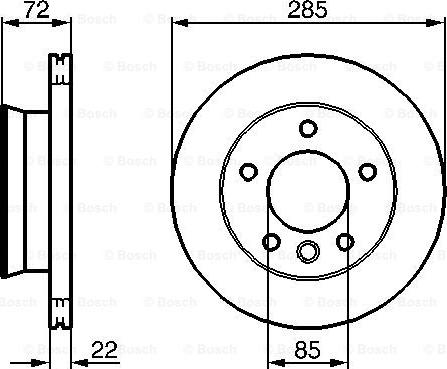 BOSCH 0 986 479 212 - Bremžu diski ps1.lv