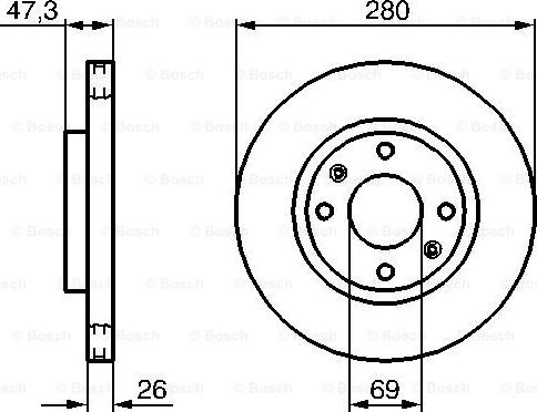 BOSCH 0 986 479 229 - Bremžu diski ps1.lv