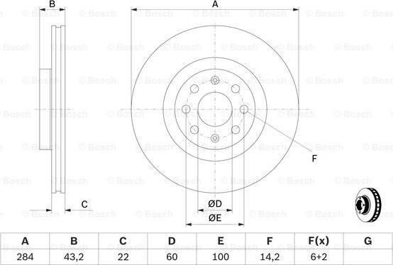 BOSCH 0 986 479 224 - Bremžu diski ps1.lv