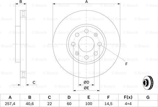 BOSCH 0 986 479 223 - Bremžu diski ps1.lv