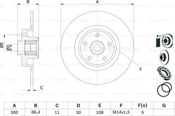 BOSCH 0 986 479 276 - Bremžu diski ps1.lv