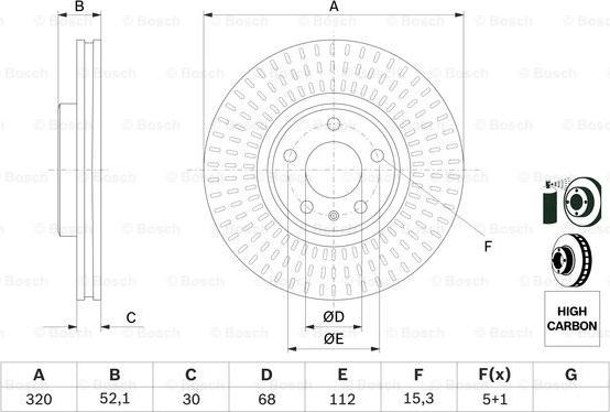 BOSCH 0 986 479 753 - Bremžu diski ps1.lv