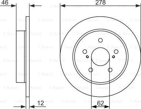 BOSCH 0 986 479 752 - Bremžu diski ps1.lv