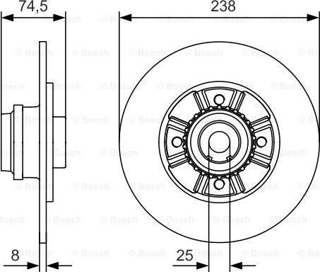 BOSCH 0 986 479 760 - Bremžu diski ps1.lv