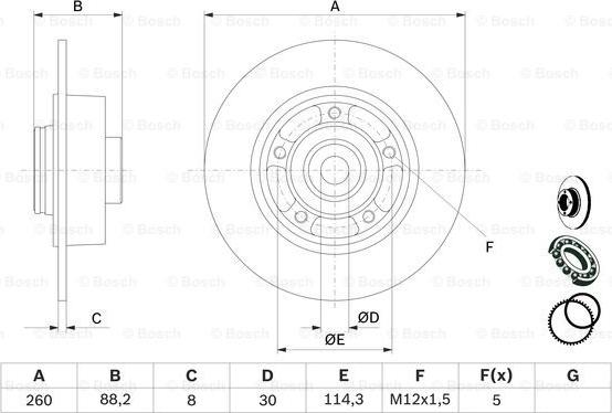 BOSCH 0 986 479 761 - Bremžu diski ps1.lv