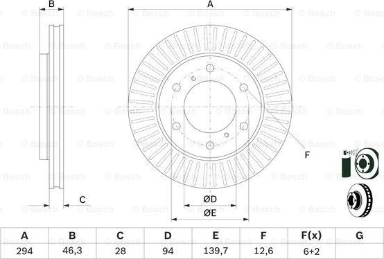 BOSCH 0 986 479 704 - Bremžu diski ps1.lv