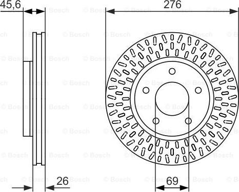 BOSCH 0 986 479 783 - Bremžu diski ps1.lv