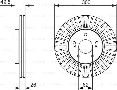 BOSCH 0 986 479 787 - Bremžu diski ps1.lv