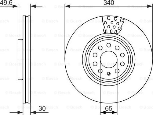 BOSCH 0 986 479 734 - Bremžu diski ps1.lv