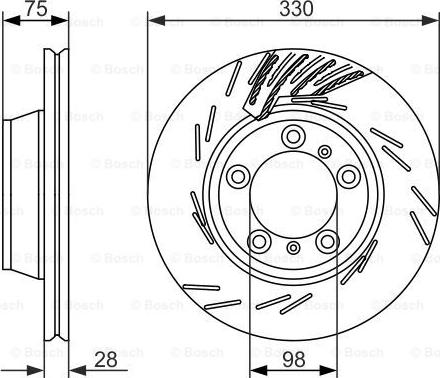 BOSCH 0 986 479 732 - Bremžu diski ps1.lv