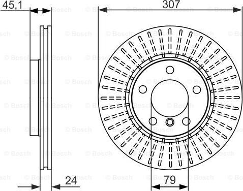 BOSCH 0 986 479 726 - Bremžu diski ps1.lv