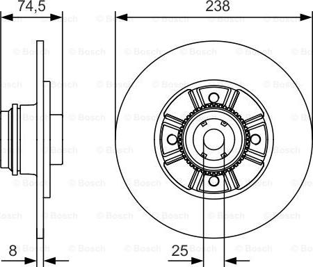 BOSCH 0 986 479 A48 - Bremžu diski ps1.lv