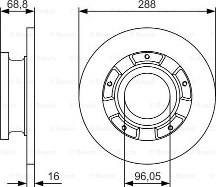 BOSCH 0 986 479 A50 - Bremžu diski ps1.lv