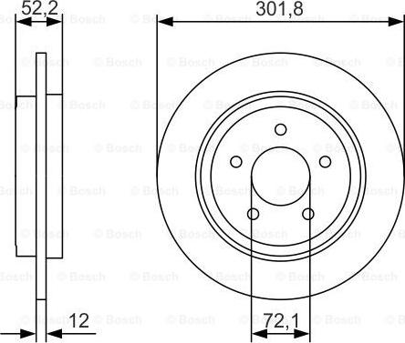 BOSCH 0 986 479 A53 - Bremžu diski ps1.lv