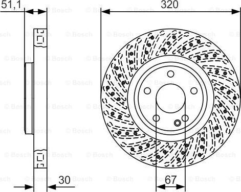 BOSCH 0 986 479 A60 - Bremžu diski ps1.lv