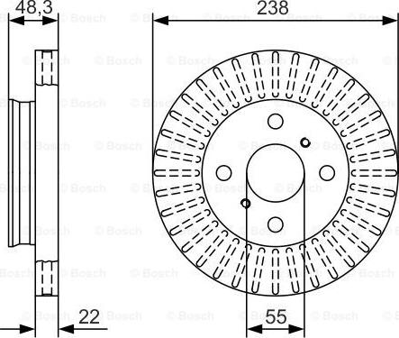 BOSCH 0 986 479 A63 - Bremžu diski ps1.lv