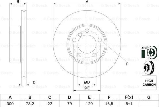 BOSCH 0 986 479 A18 - Bremžu diski ps1.lv