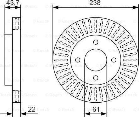 BOSCH 0 986 479 A87 - Bremžu diski ps1.lv