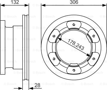 BOSCH 0 986 479 A35 - Bremžu diski ps1.lv