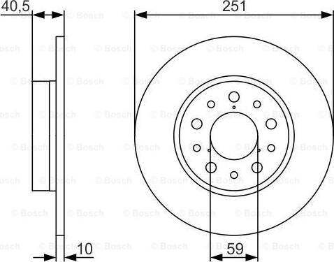 BOSCH 0 986 479 A37 - Bremžu diski ps1.lv