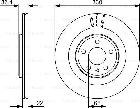 BOSCH 0 986 479 C86 - Bremžu diski ps1.lv